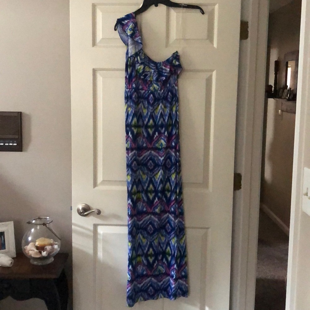 One shoulder maxi dress size large
